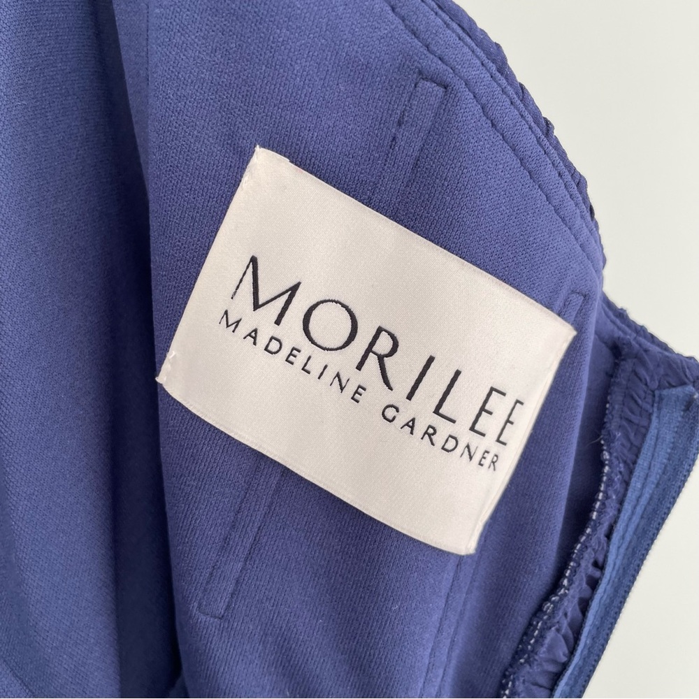 MORILEE Madeline Gardner Halter Chiffon Bridesmaid Jumpsuit in Sapphire 21626 - Picture 5 of 14